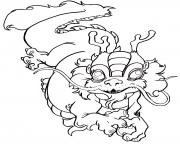 Coloriage nouvel an chinois mandala dragon dessin